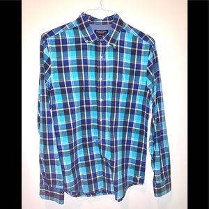 American Eagle Mens Plaid Button Down Athletic Fit
